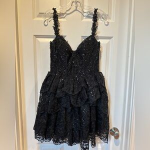 Jovani Black Jovani homecoming dress, style 37080